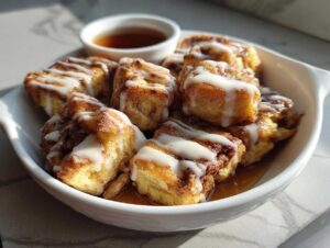 Cinnamon Roll French Toast Bites