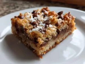 Coconut Toffee Chocolate Chip Cookie Bars