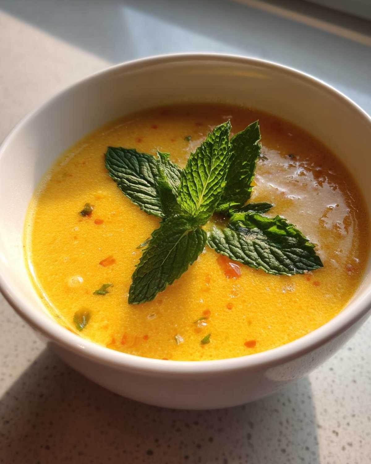 Cold Soup with Pineapple and Carrot