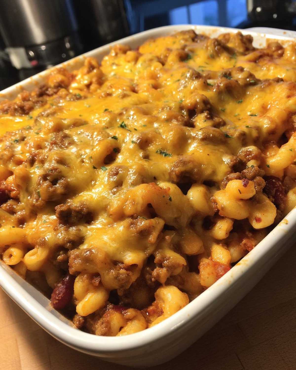Coney Chili Mac Casserole