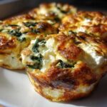 Cottage Cheese Egg Cups With Spinach & Feta