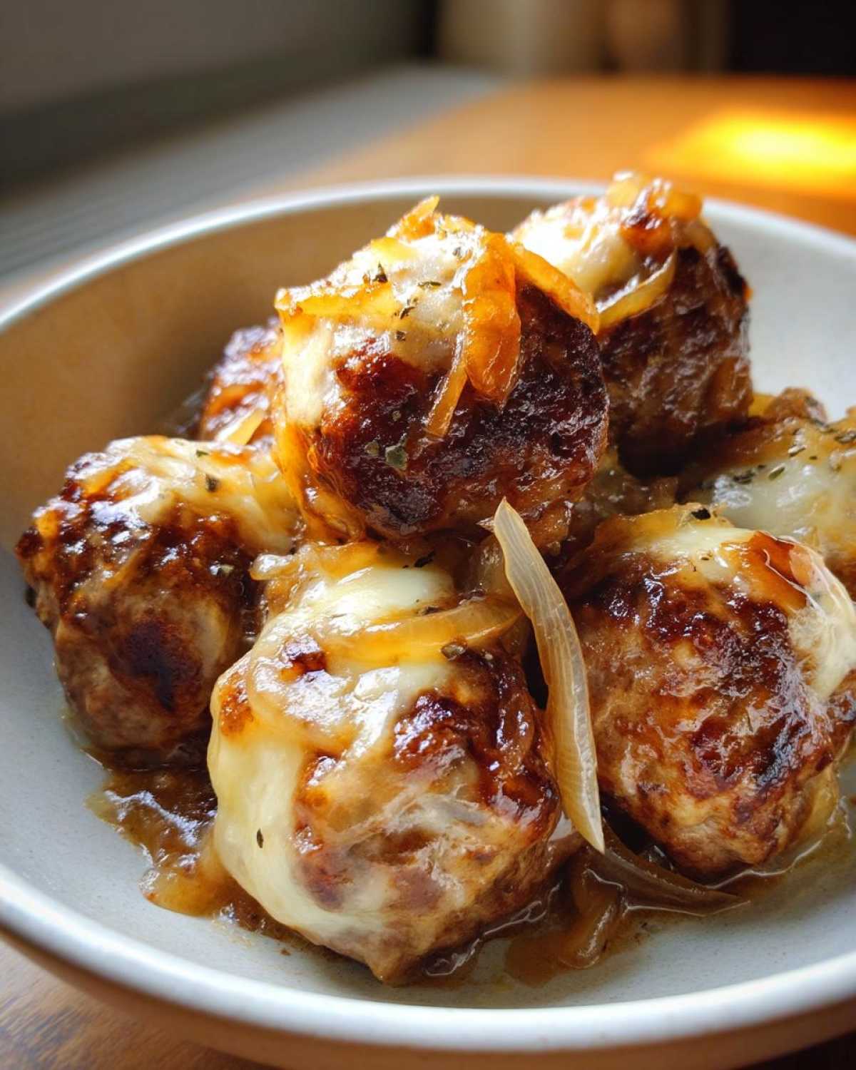 Crock Pot French Onion Meatballs