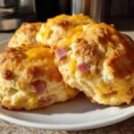 Ham and Cheese Butter Swim Biscuits