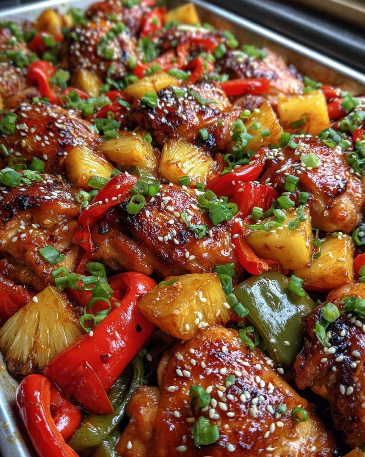 Hawaiian Chicken Sheet Pan Dinner