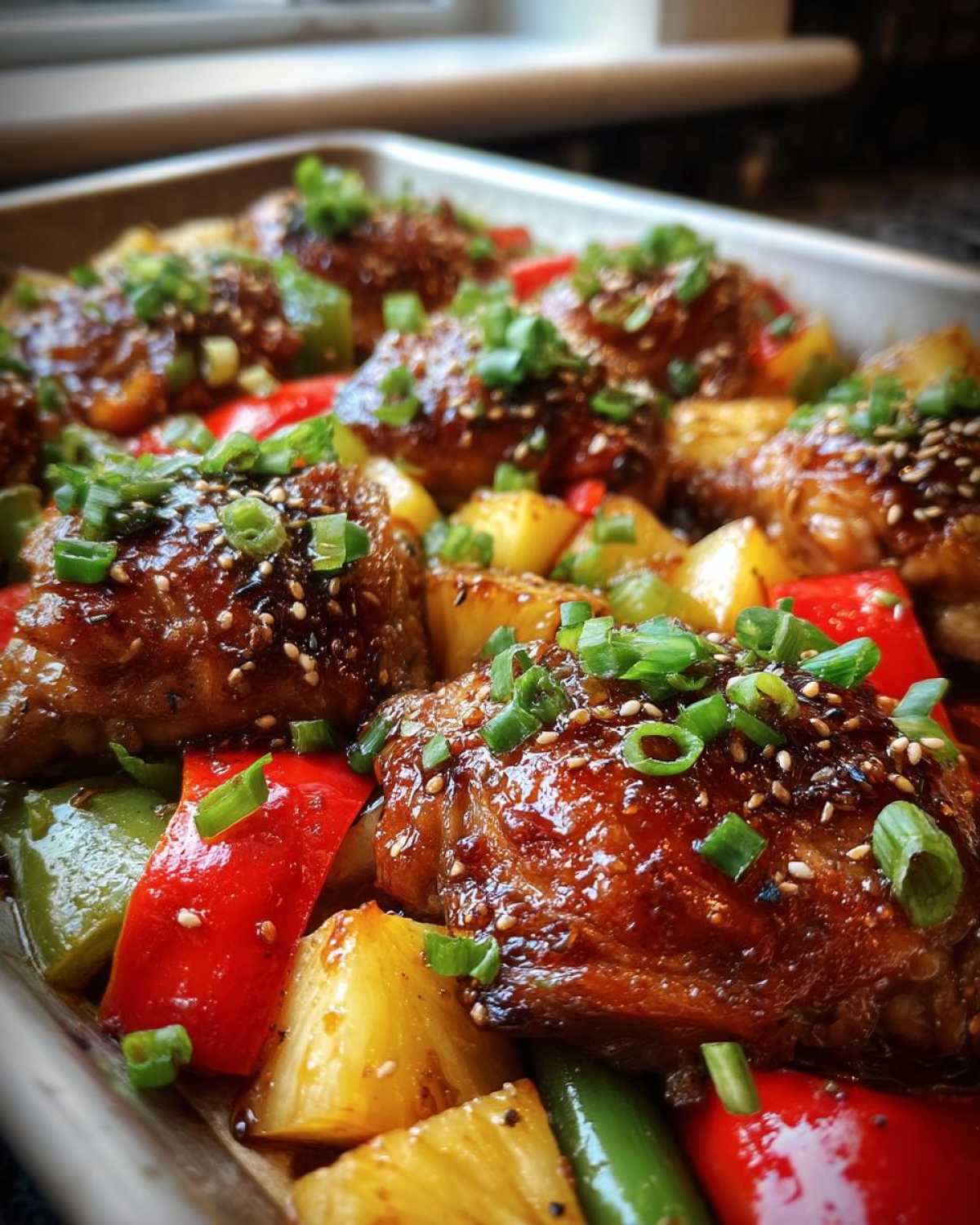 Hawaiian Chicken Sheet Pan Dinner