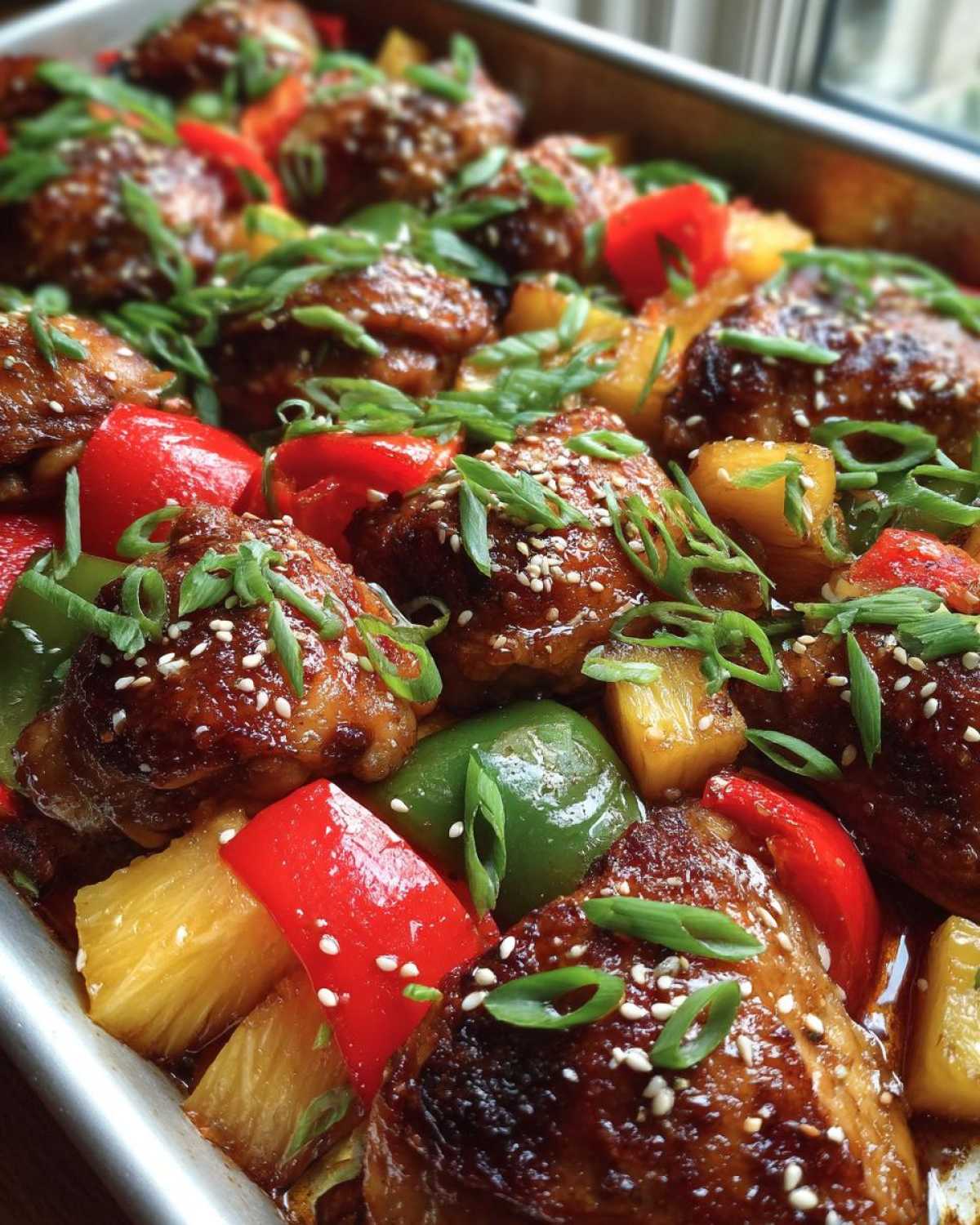 Hawaiian Chicken Sheet Pan Dinner
