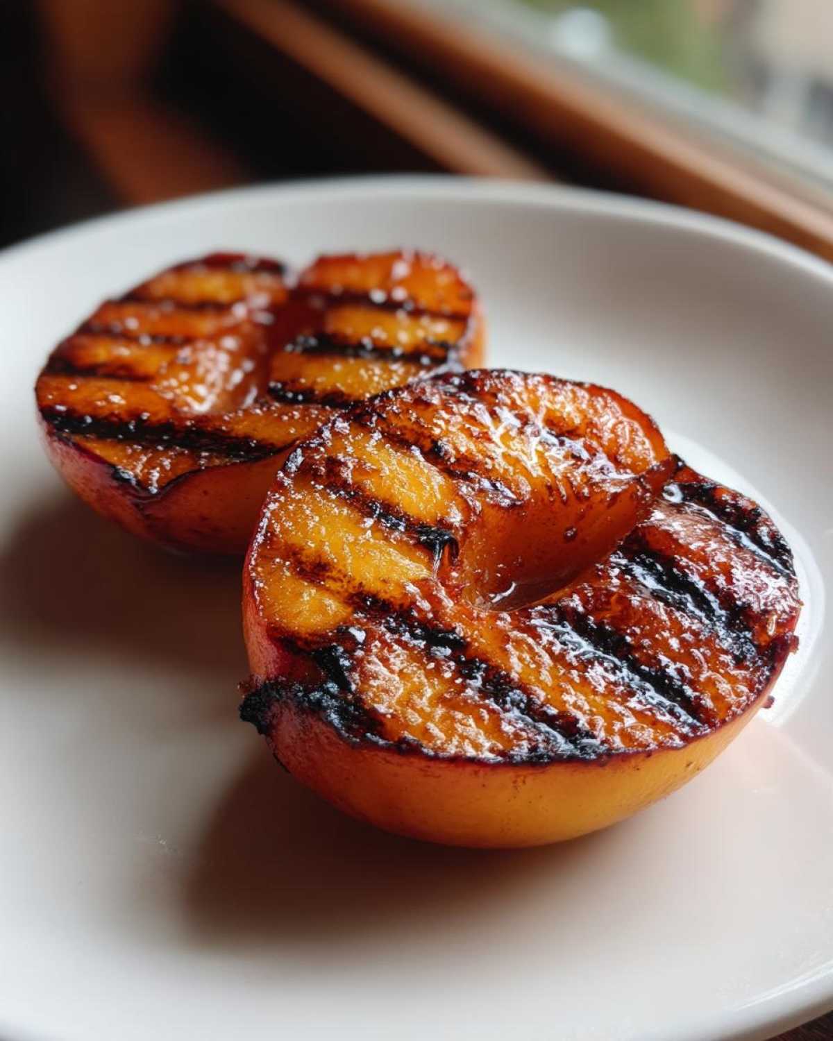 Honey Glazed Grilled Peaches