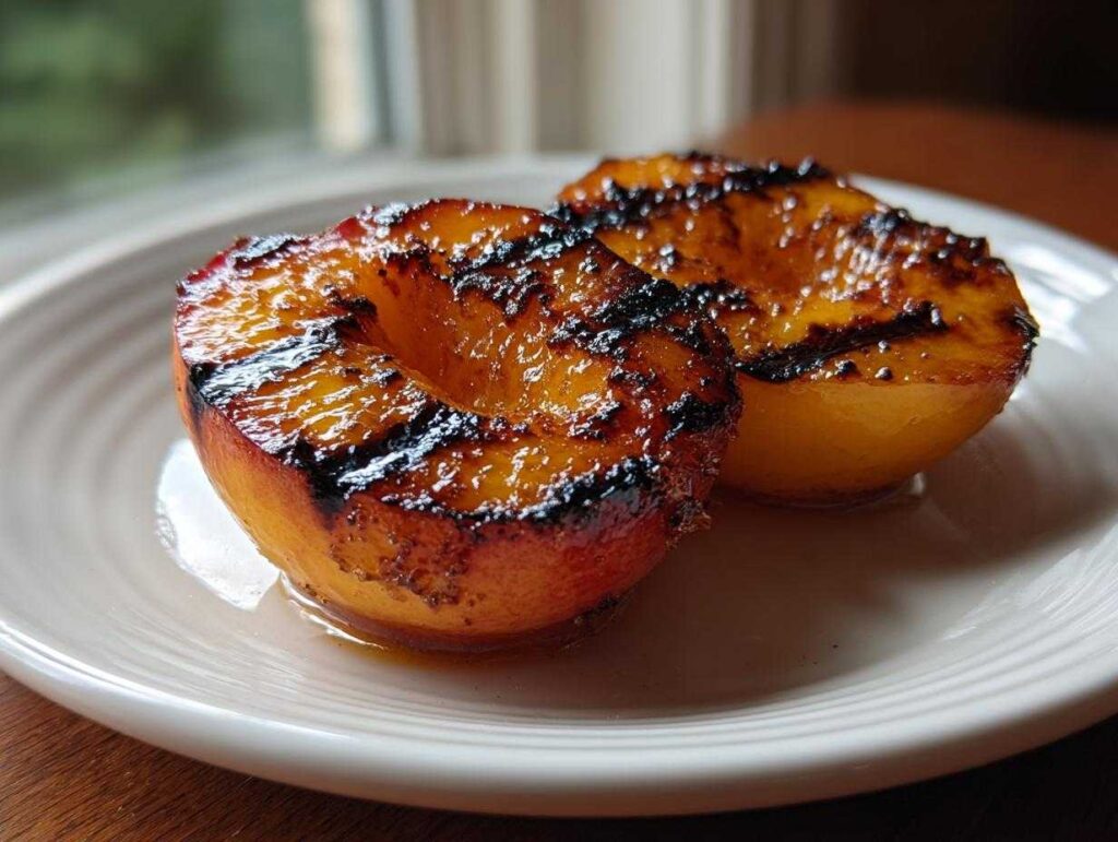 Honey Glazed Grilled Peaches