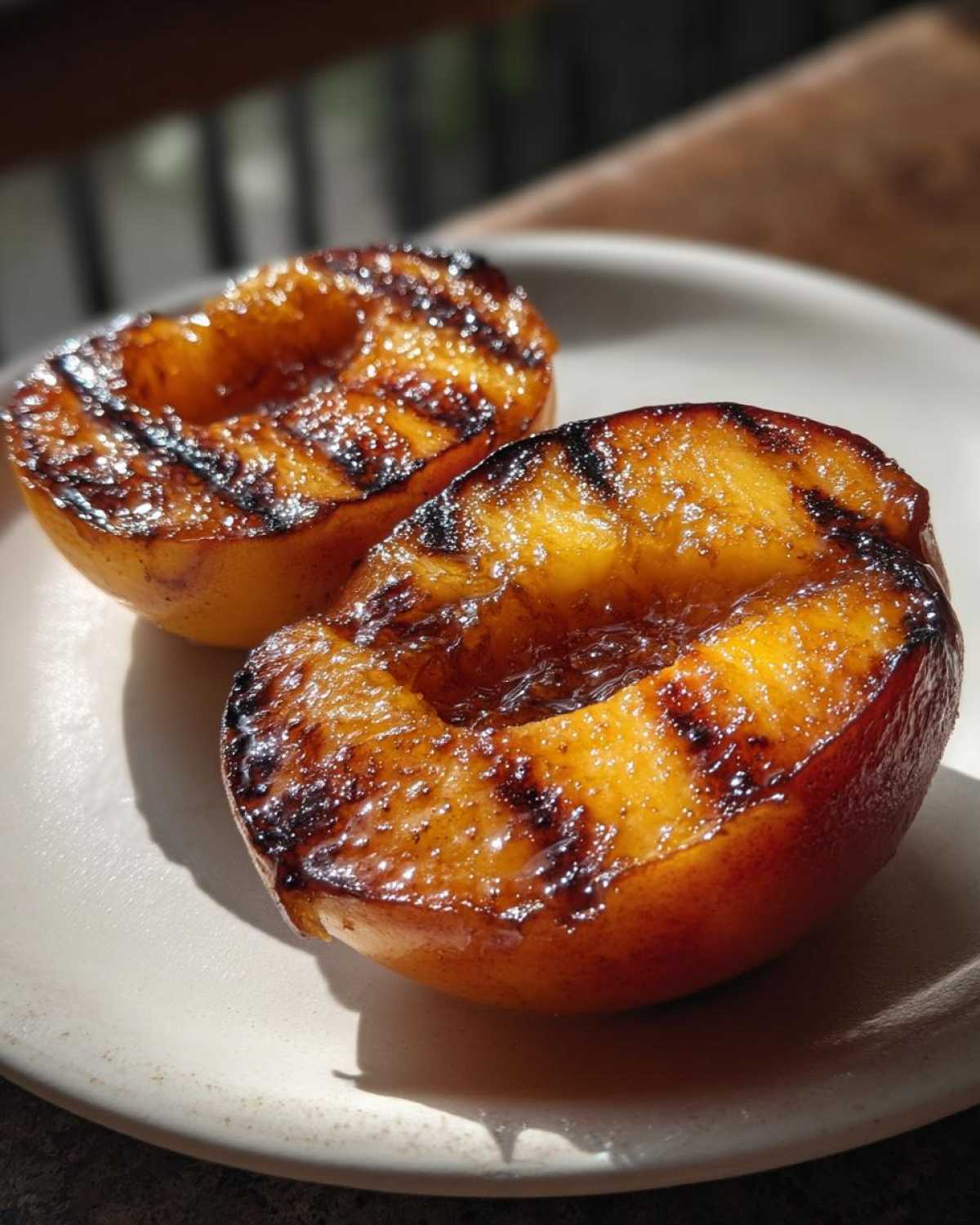 Honey Glazed Grilled Peaches