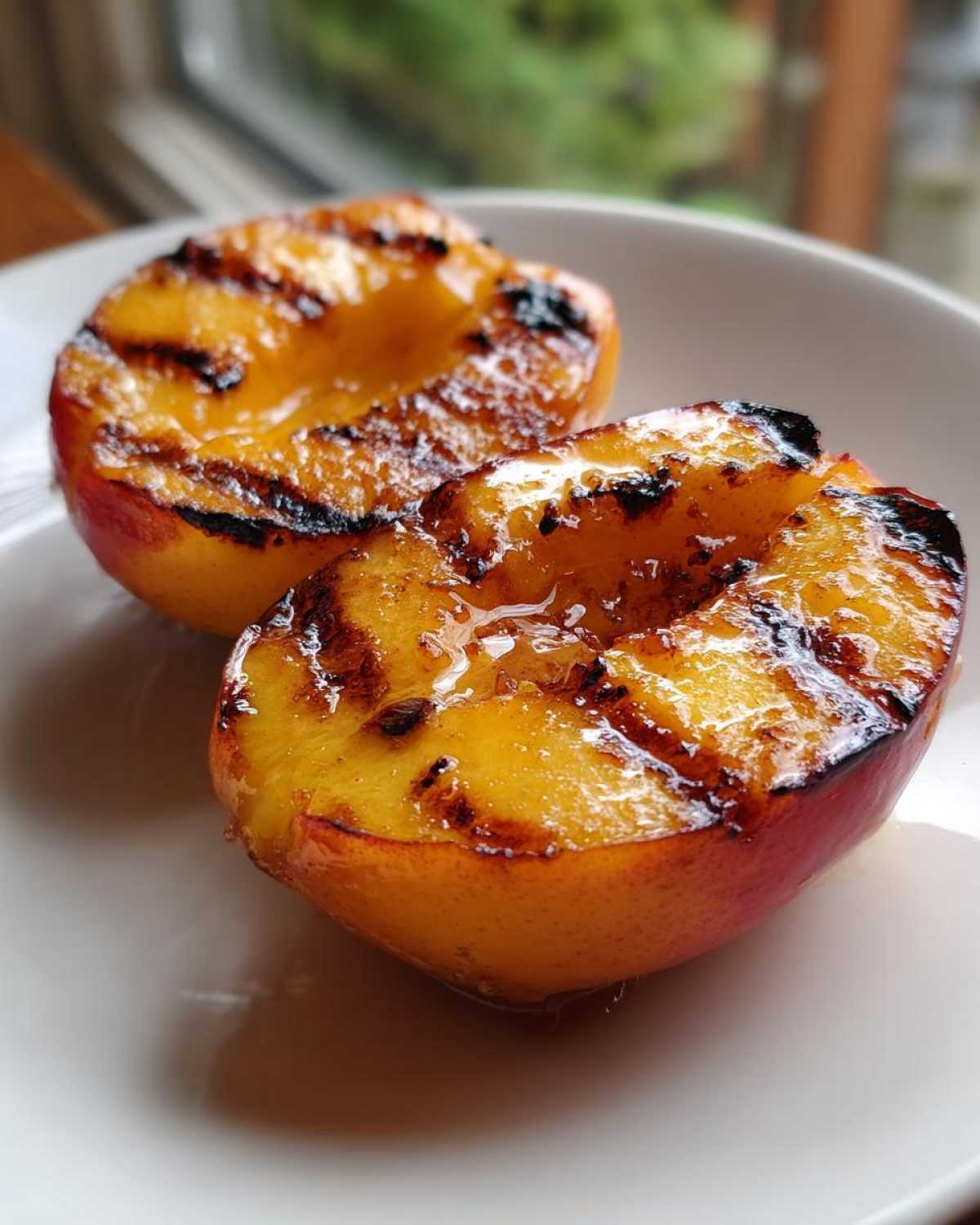 Honey Glazed Grilled Peaches