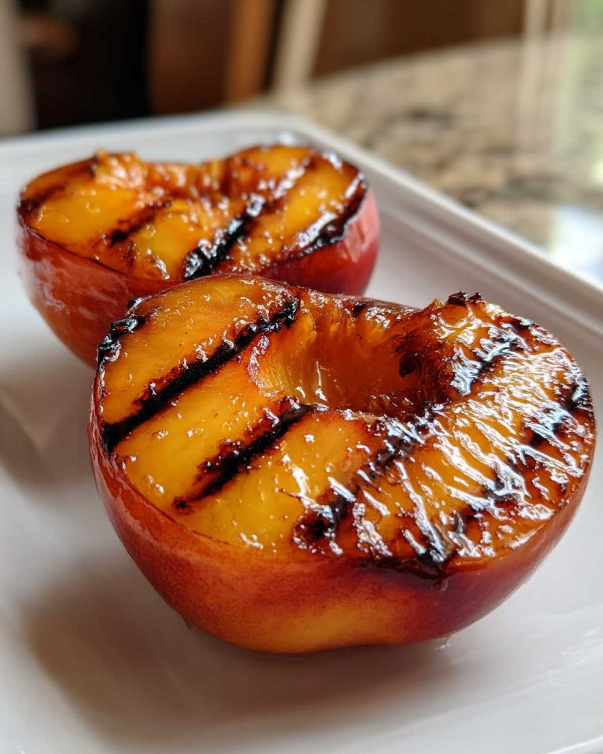 Honey Glazed Grilled Peaches