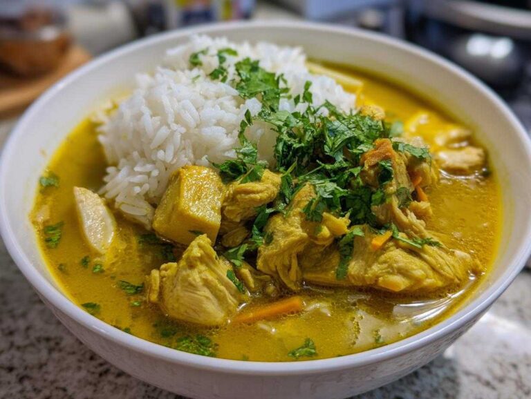 Lemon Ginger Turmeric Chicken and Rice Soup