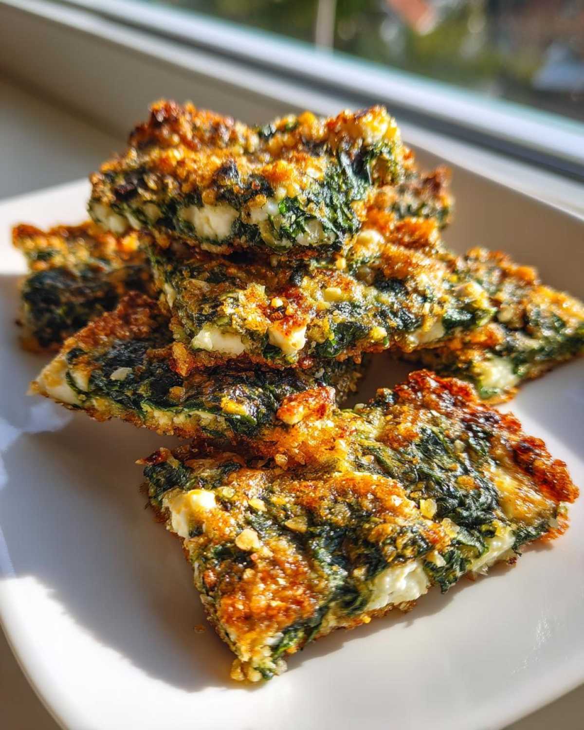 Mediterranean Spinach and Feta Cheese Crisps