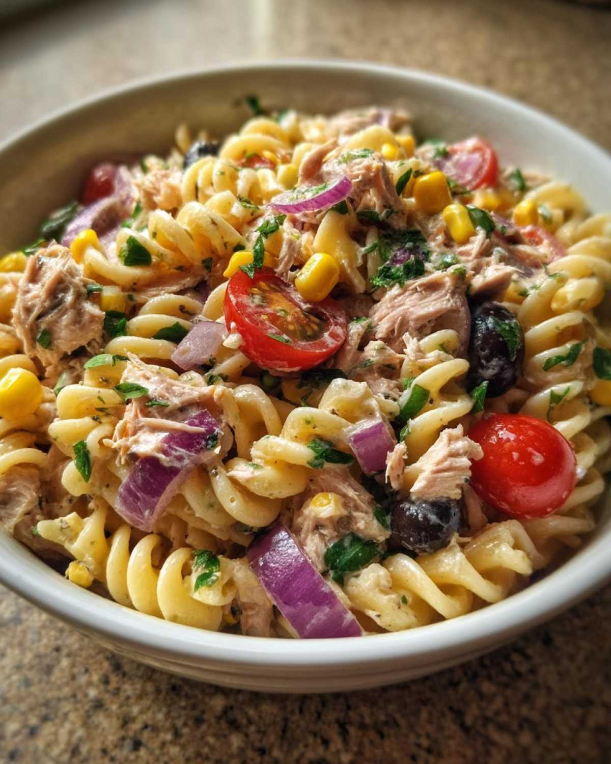 Mexican tuna pasta salad