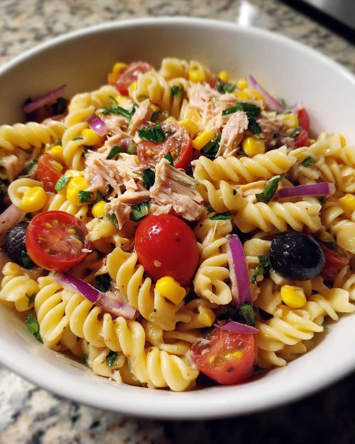 Mexican tuna pasta salad