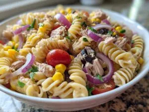 Mexican tuna pasta salad