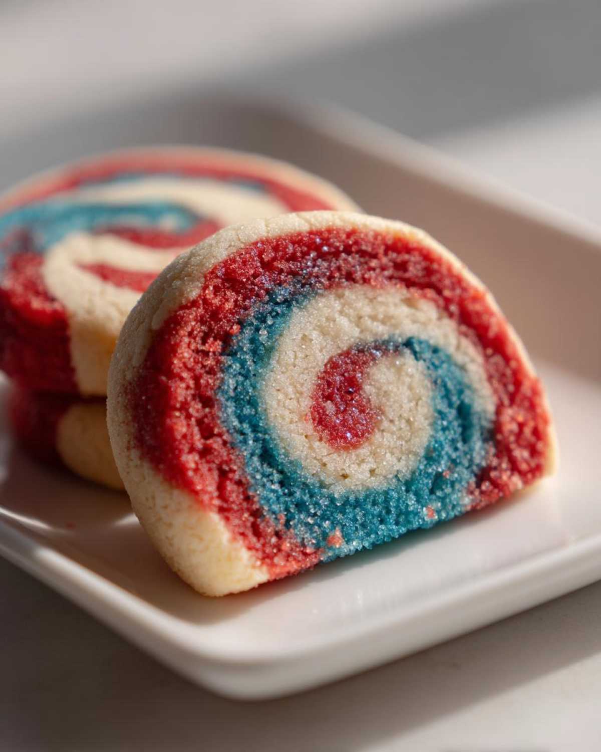 Red White Blue Pinwheel Cookies
