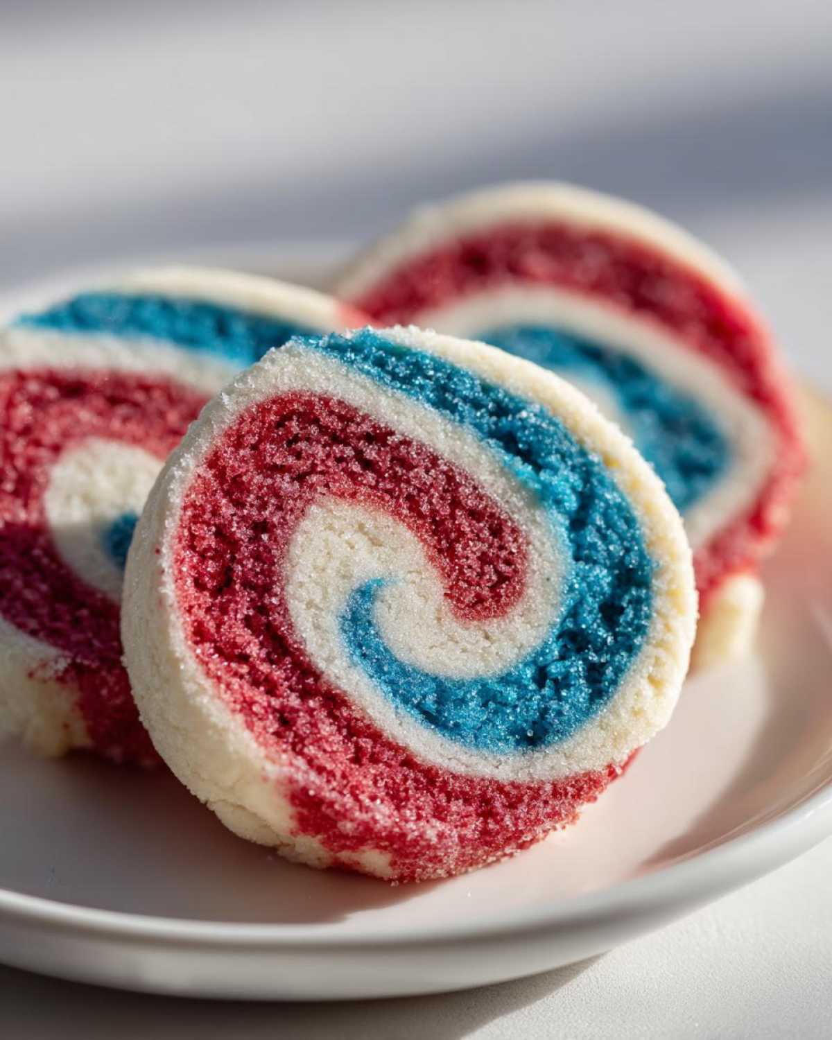 Red White Blue Pinwheel Cookies