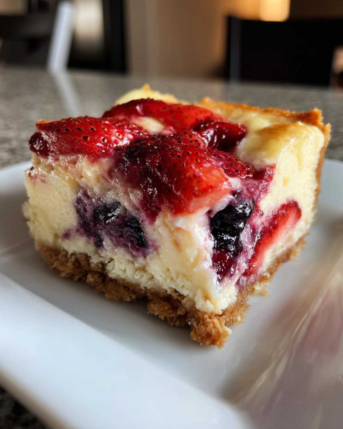 Red White and Blue Cheesecake Bars