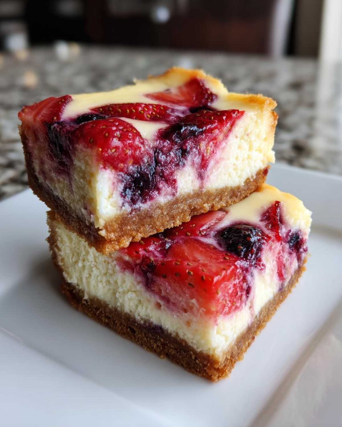 Red White and Blue Cheesecake Bars