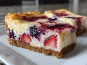 Red White and Blue Cheesecake Bars