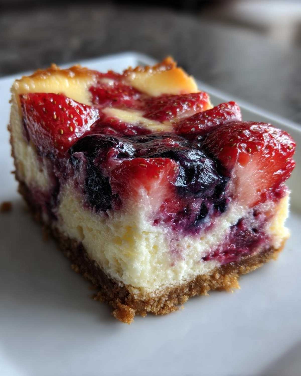 Red White and Blue Cheesecake Bars