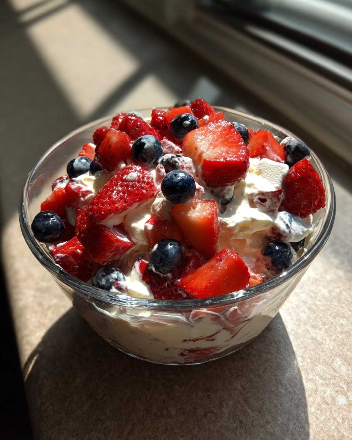 Red White and Blue Cheesecake Salad