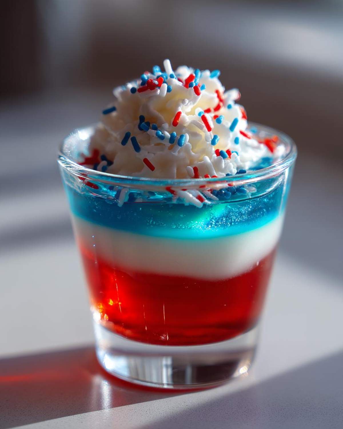 Red White and Blue Jello Shots