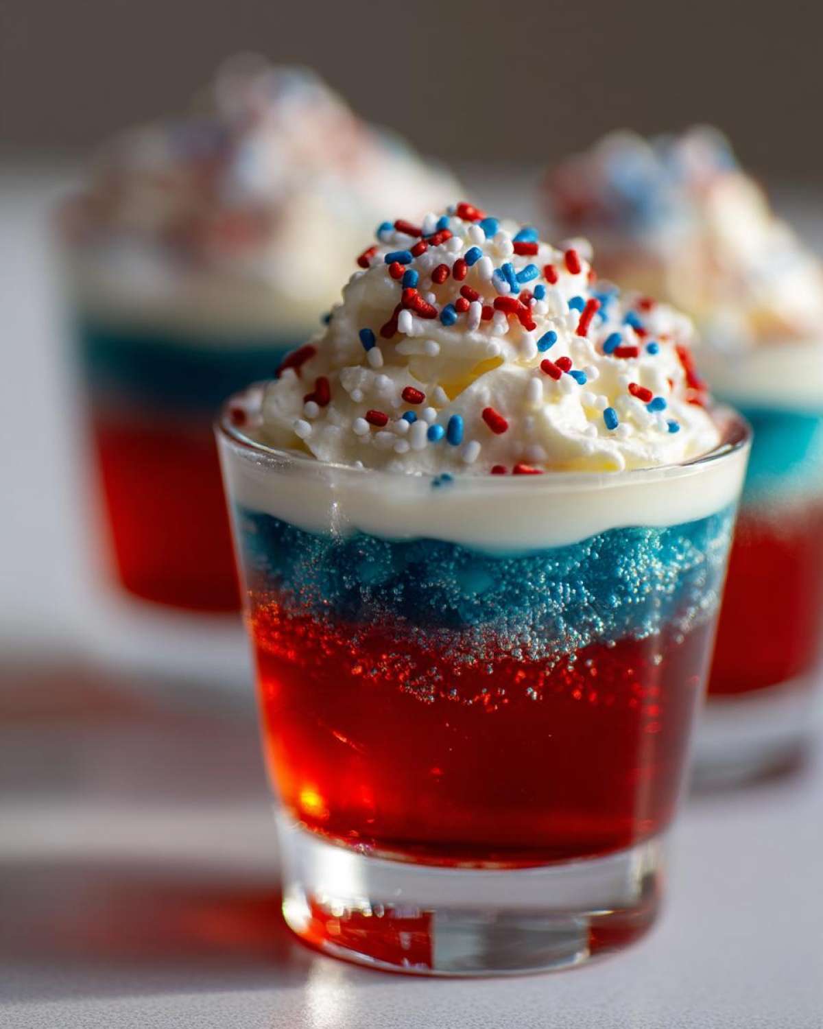 Red White and Blue Jello Shots