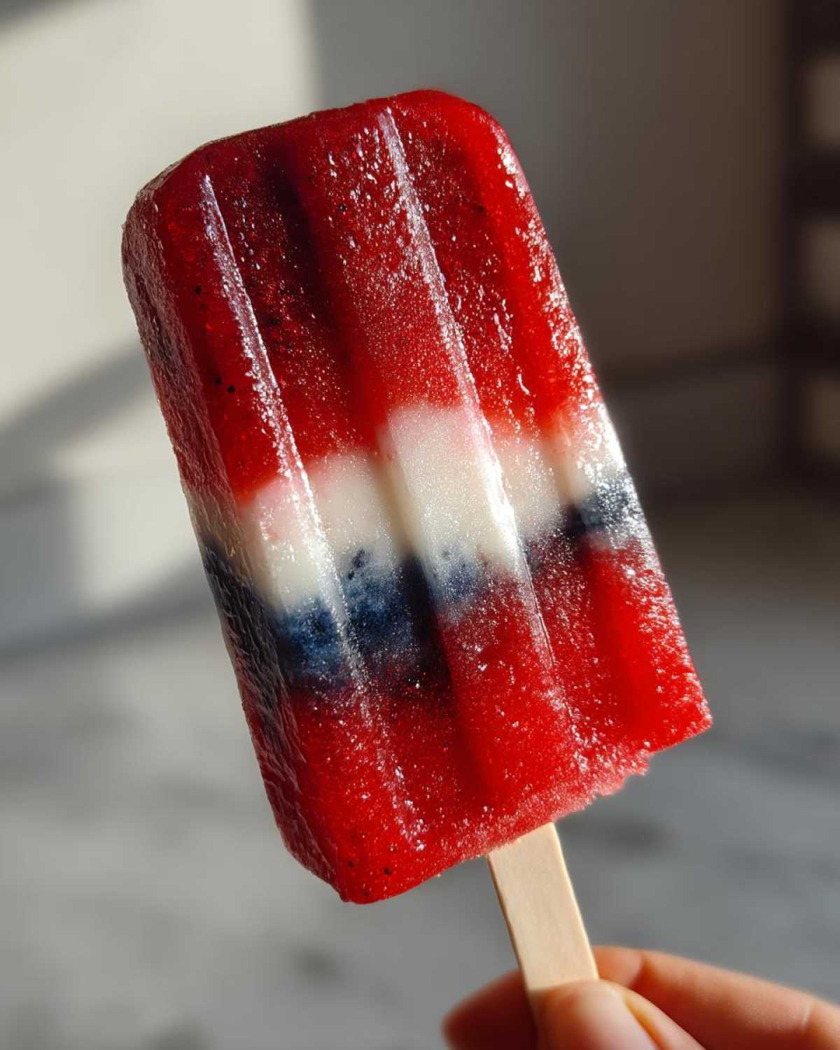 Red white and blue popsicles