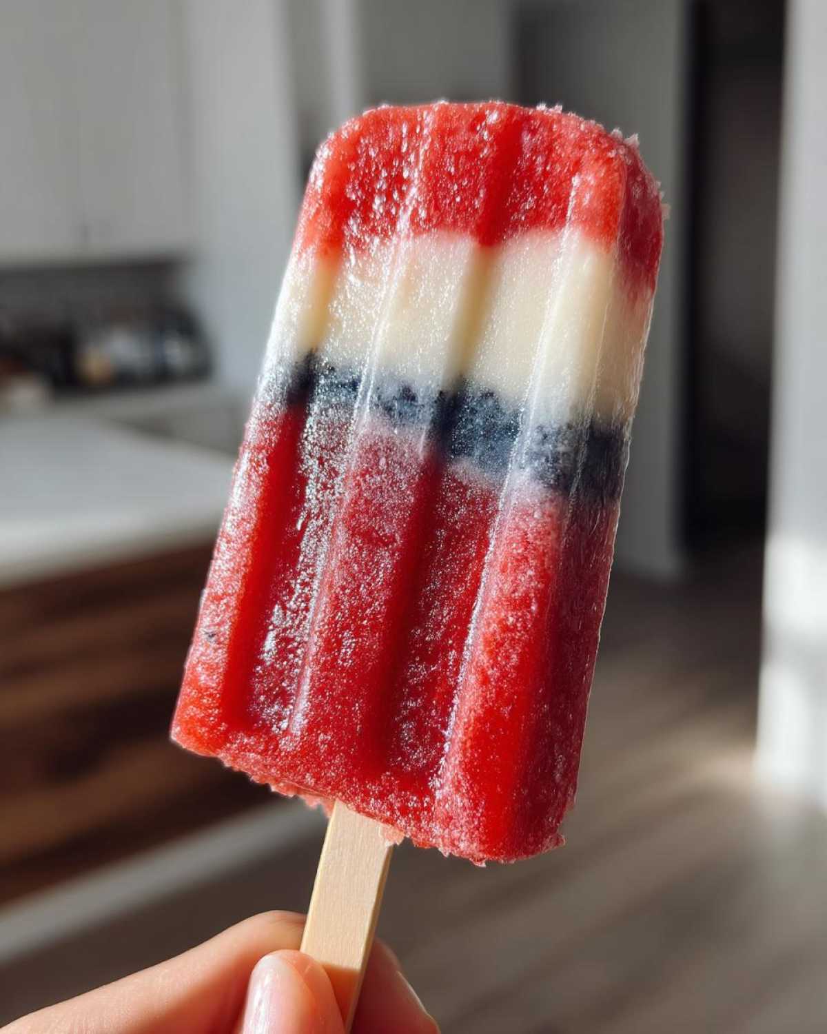 Red white and blue popsicles