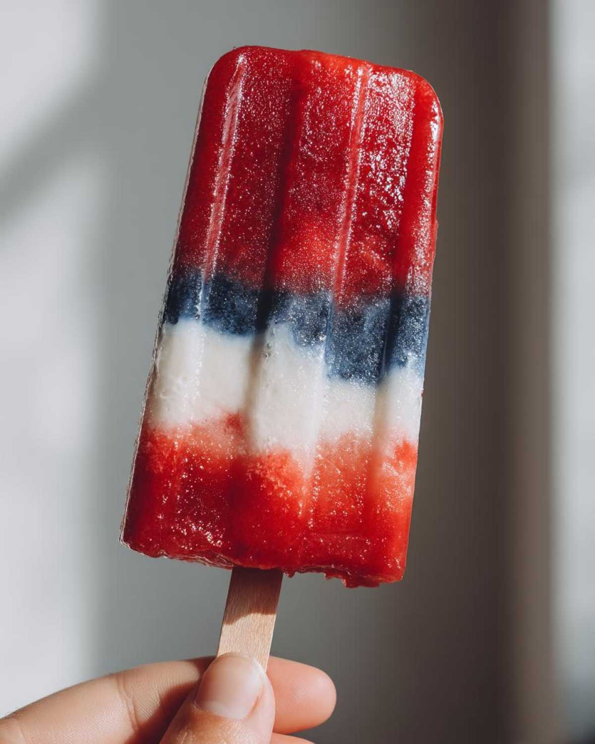 Red white and blue popsicles