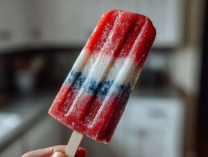 Red white and blue popsicles
