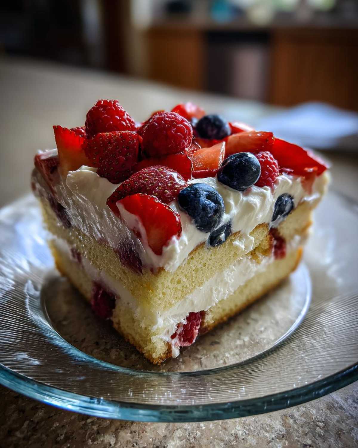 Red white and blue trifle