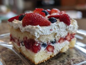 Red white and blue trifle