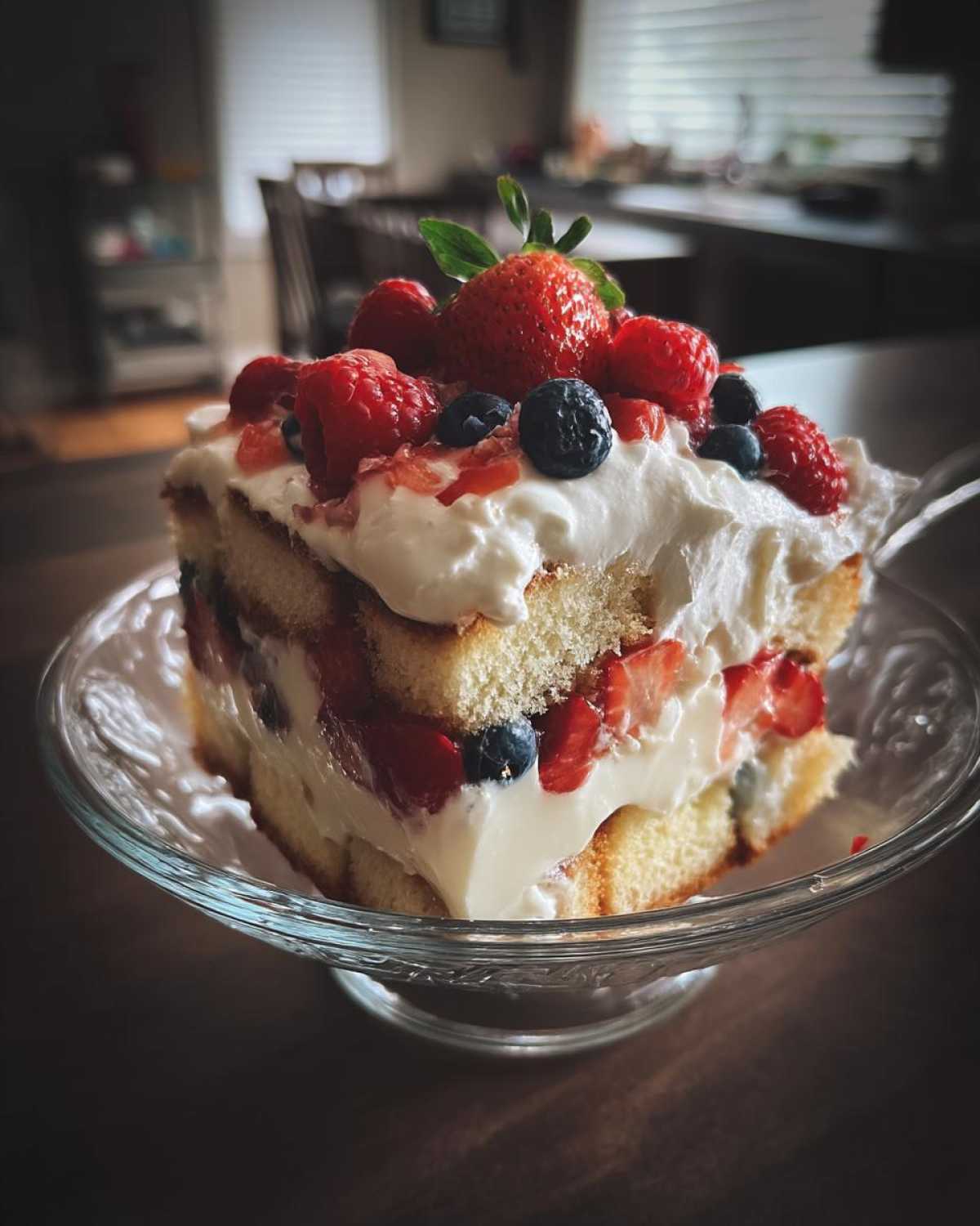 Red white and blue trifle