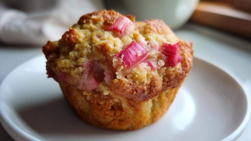 Rhubarb Muffins with Greek Yogurt