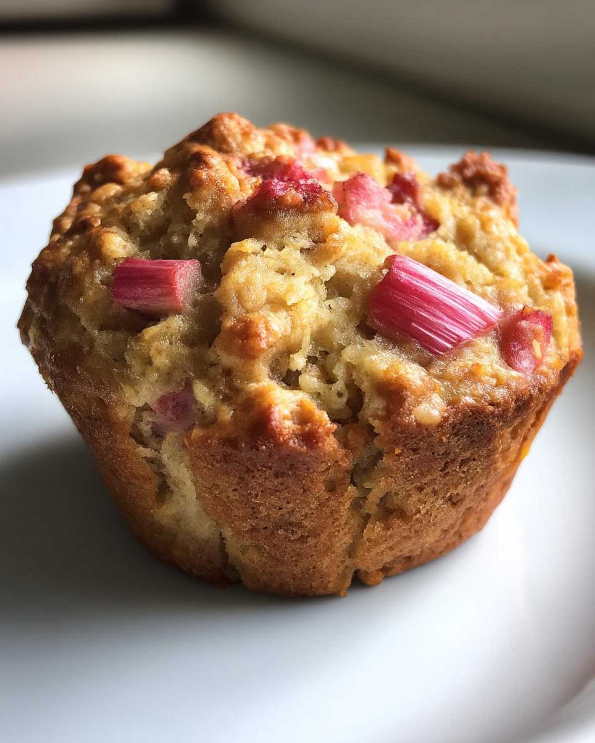 Rhubarb Muffins with Greek Yogurt