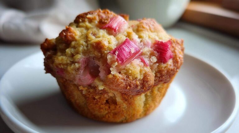 Rhubarb Muffins with Greek Yogurt