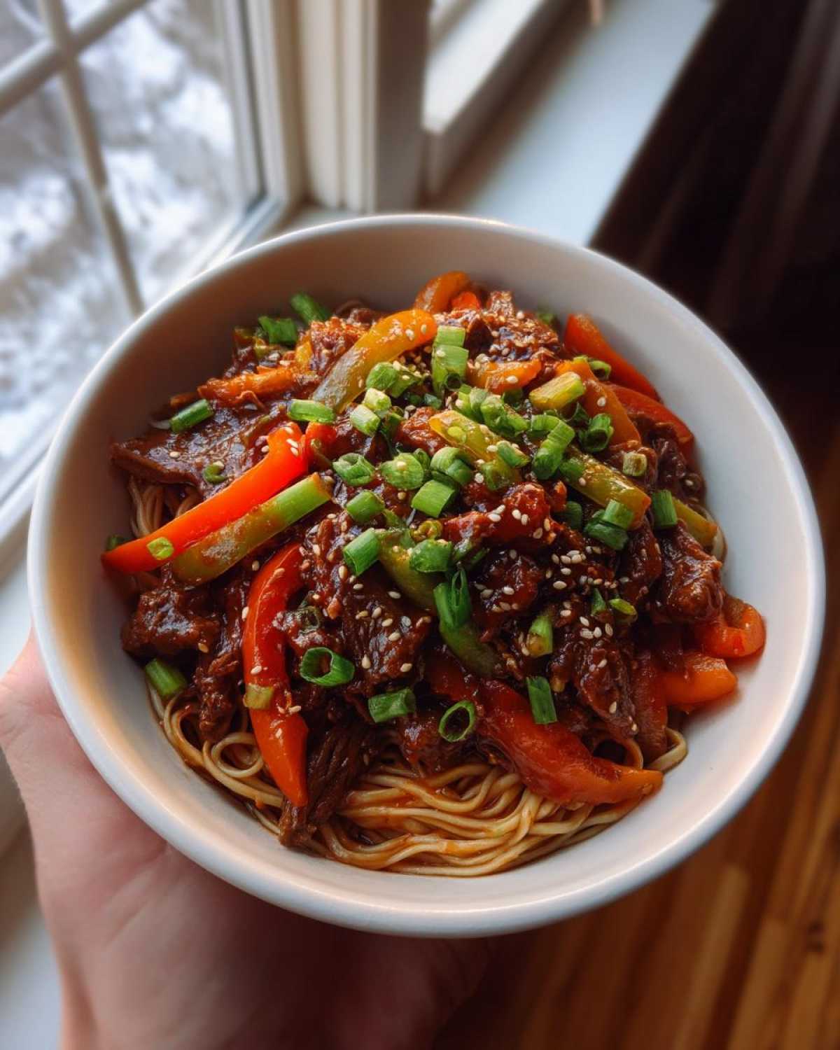 Spicy Korean Gochujang Beef Noodles