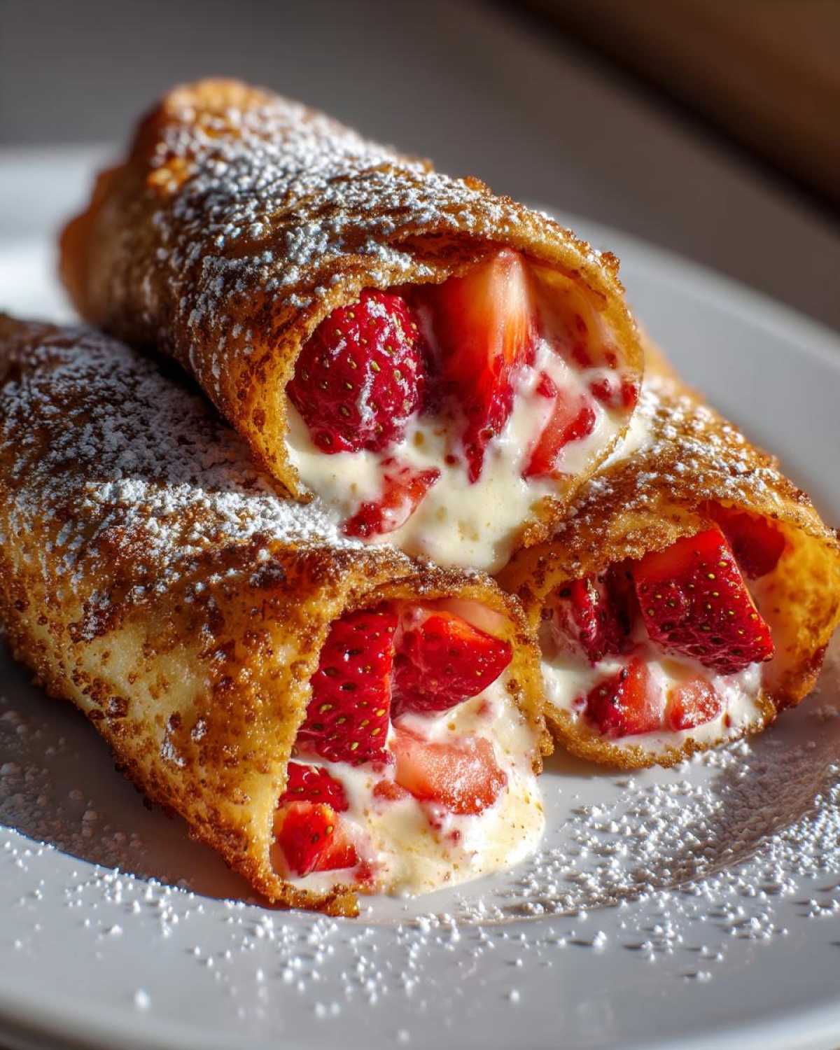 Strawberry Cheesecake Chimichangas