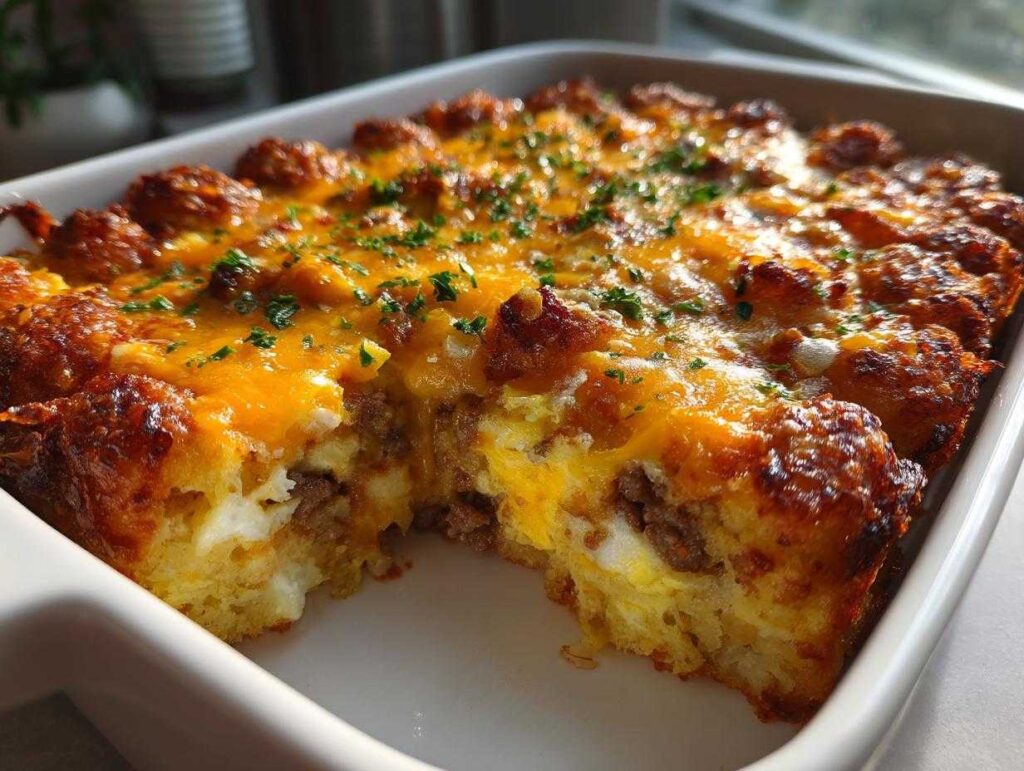 Tater Tot Sausage Breakfast Casserole