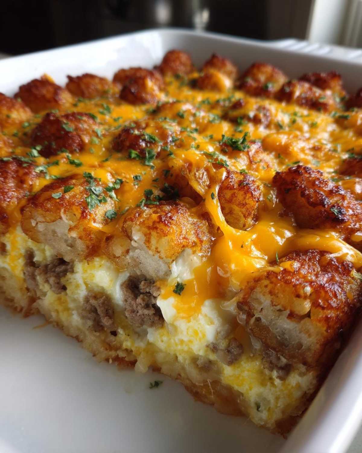 Tater Tot Sausage Breakfast Casserole