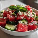 Watermelon Feta Cucumber Salad