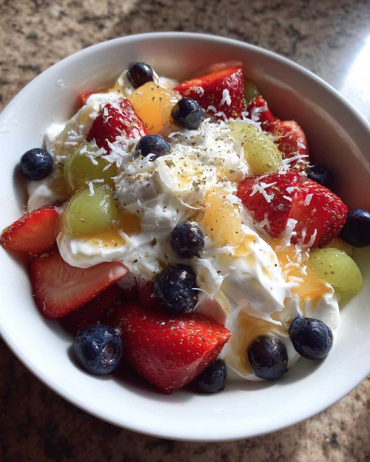 pudding fruit salad