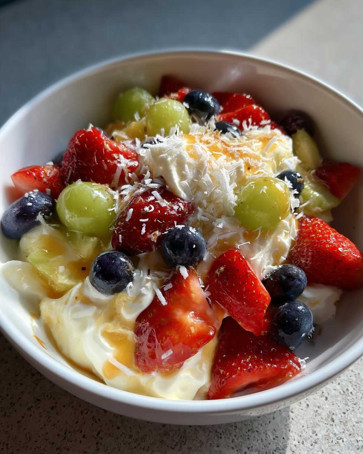 pudding fruit salad