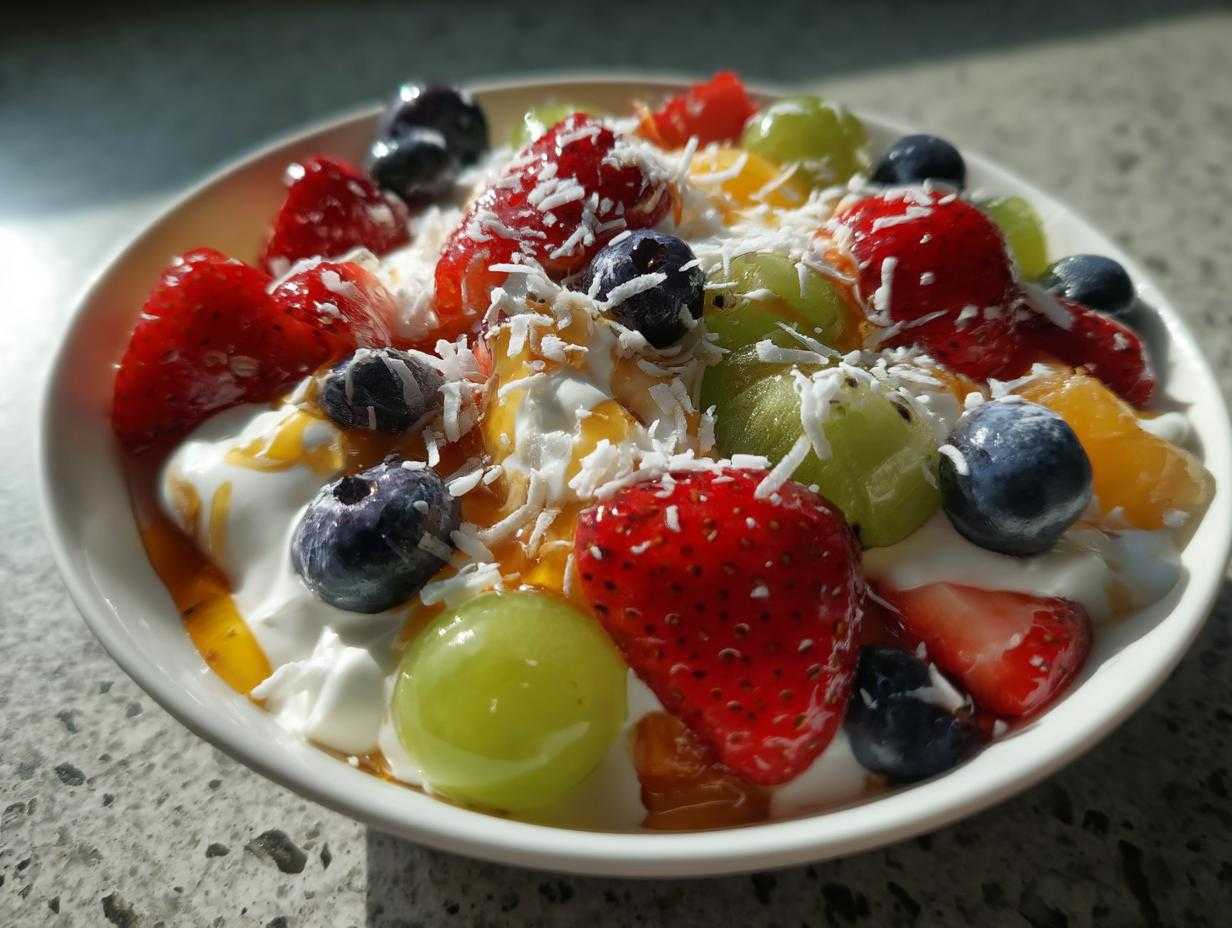 pudding fruit salad