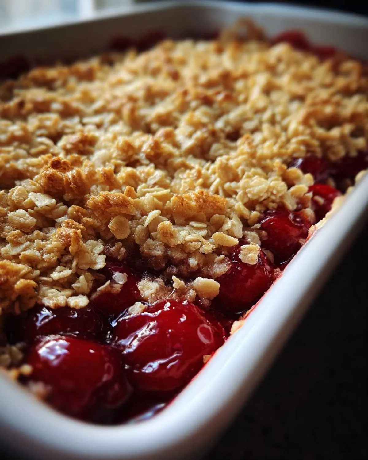 sour cherry crisp