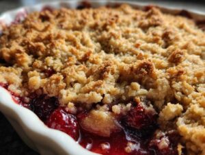 sour cherry crisp