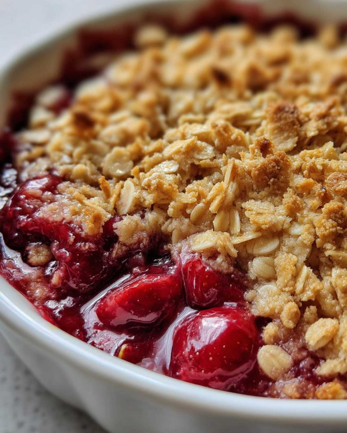 sour cherry crisp